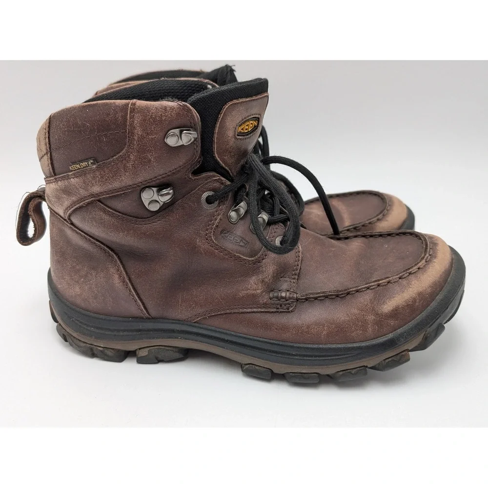 Keen Hiking Boots Men 10 Brown 1009250 Keen Dry Waterproof Leather Moc Toe Boot